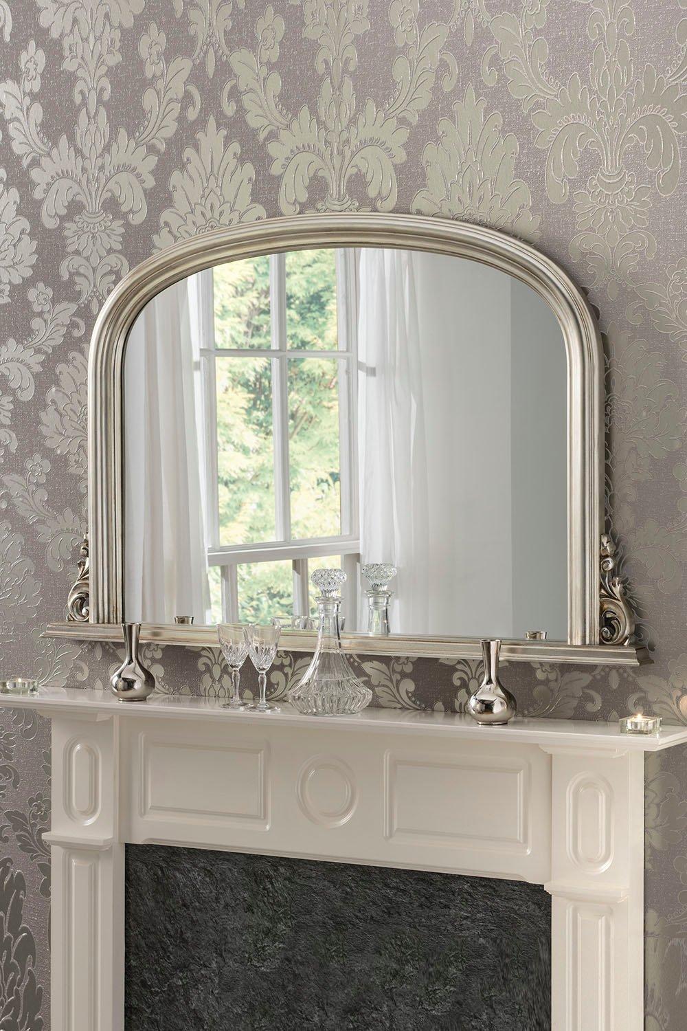 Classic Overmantle mirror Silver 122(w) x 77cm(h)